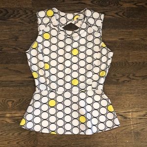 Peplum sleeveless top
